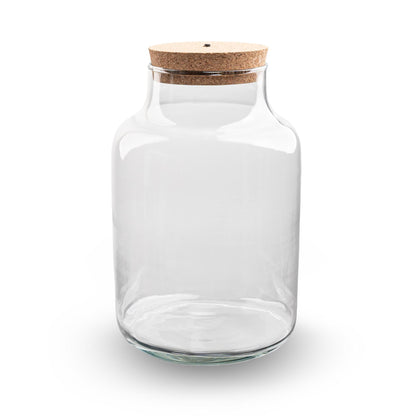 Terrarium fles met verlichting - Milky - Ø 21 cm ↑ 30 cm - G.u.G. Gartenwelt