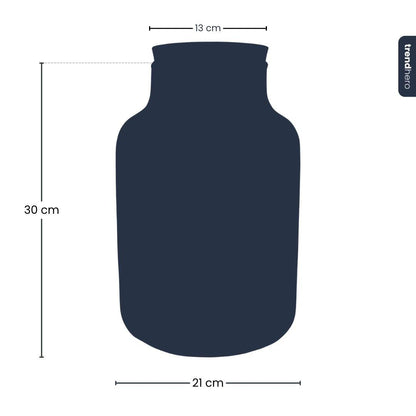 Terrarium fles met verlichting - Milky - Ø 21 cm ↑ 30 cm - G.u.G. Gartenwelt