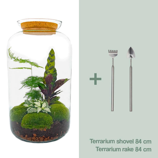 Flaschengarten - Botanical Sven XL 43 cm - Rechen + Schaufel