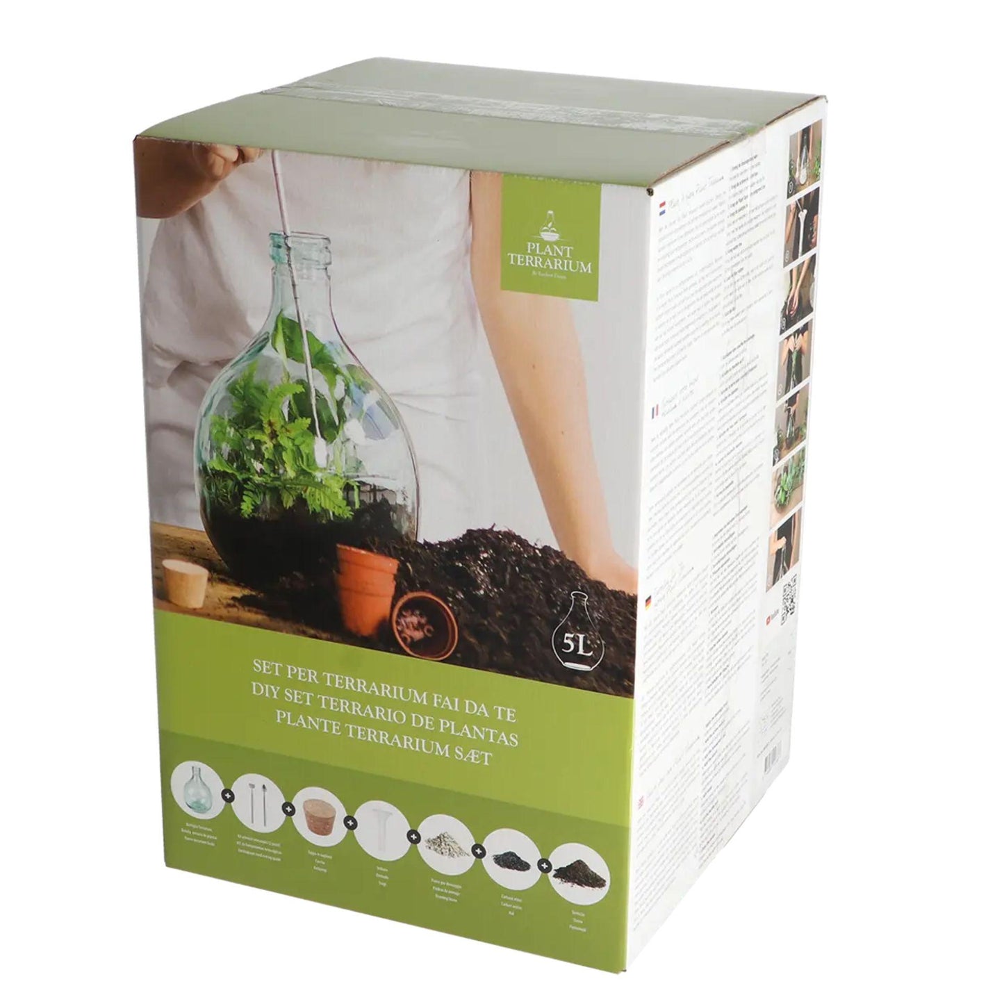 DIY Pflanzenterrarium-Set 5L - Erschaffe dein eigenes geschlossenes Ökosystem | In Geschenkbox