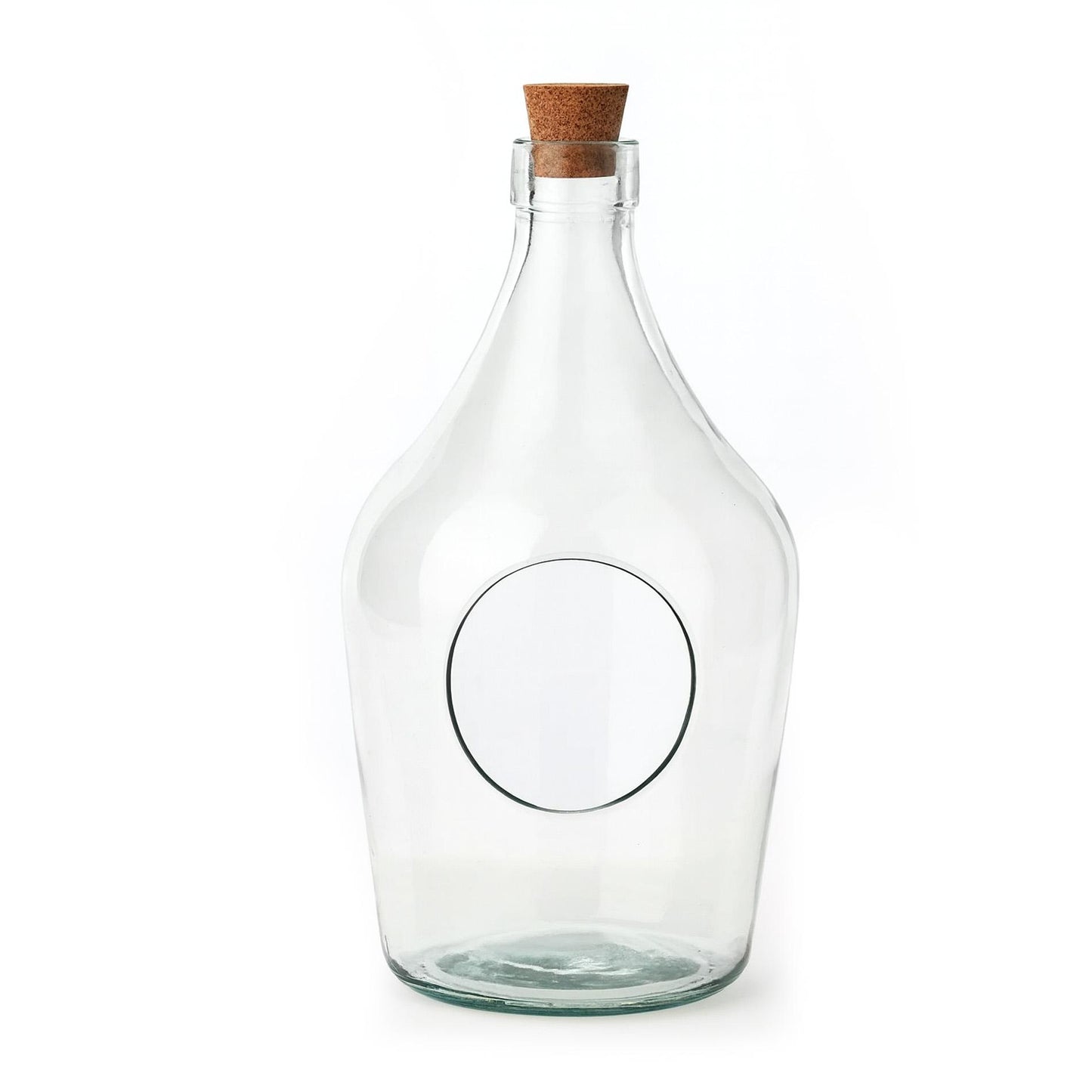 Offene Terrarien-Flasche 3 Liter - Offener Flaschengarten - Glas mit Korken
